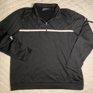 Nike Sz L Black Therma-Fit 1/4 Zip Pullover Long Sleeve Golf Tour Performance
